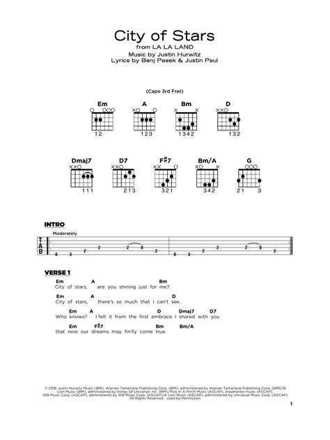 city of stars guitar chords|city of stars piano sheet.